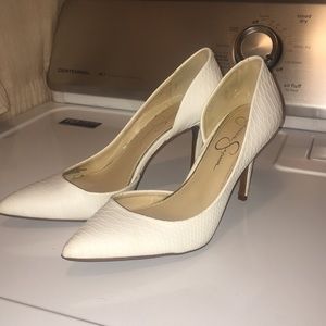 Jessica Simpson White Heels